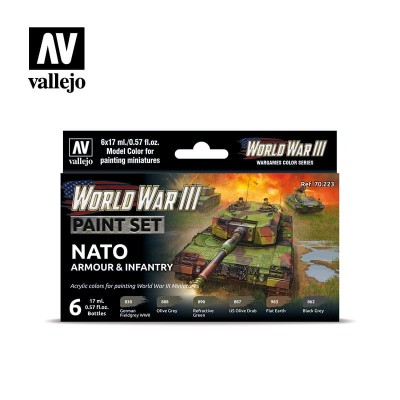 VALLEJO 70223 WWIII NATO Armour & Infantry [PAINT SET]