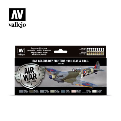 VALLEJO 71162 RAF colors Day Fighters 1941-1945 & P.R.U. [PAINT SET]