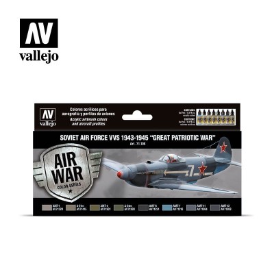 VALLEJO 71198 Soviet Air Force VVS 1943 to 1945 “Great Patriotic War” [PAINT SET]