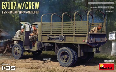 MINIART 35383 1:35 G7107 w/Crew 1,5t 4x4 Cargo Truck w/Metal Body