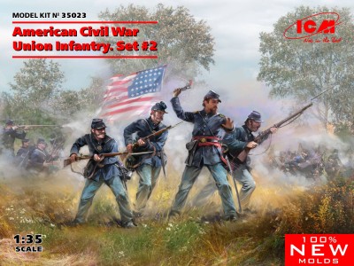 ICM 35023 1:35 American Civil War Union Infantry. Set #2 (100% new molds)