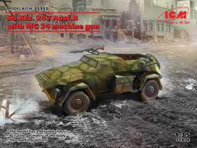 ICM 35112 1:35 Sd.Kfz. 247 Ausf.B with MG 34 machine gun