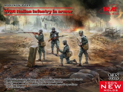ICM 35721 1:35 WWI Italian Infantry in armor (100% new molds)