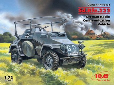 ICM 72421 1:72 Sd.Kfz.223 WWII German radio communication vehicle