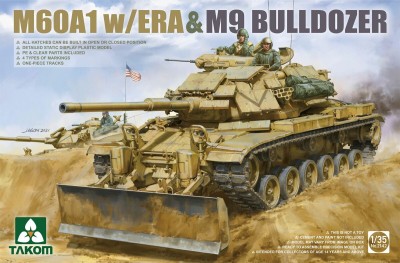 TAKOM 2142 1:35 US Tank M60A1 w/ERA & M9 Bulldozer