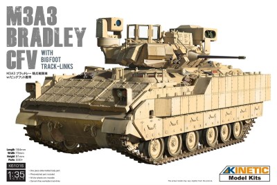 KINETIC 61016 1:35 M3A3 Bradley CFV w/ Bigfoot Track-Links