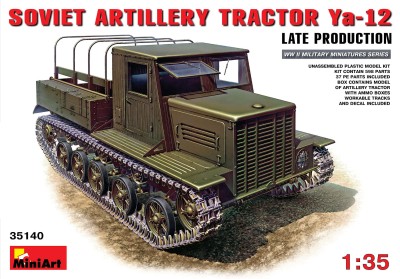 MINIART 35140 1:35 Ya-12 Soviet Artillery Tractor - late prod.