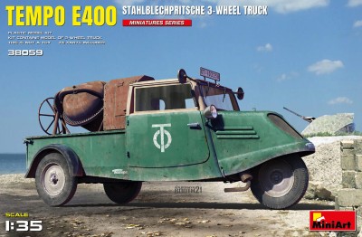 MINIART 38059 1:35 TEMPO E400 Stahlblechpritsche 3-wheel Truck