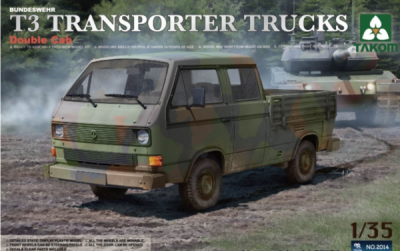 TAKOM 2014 1:35 Bundeswehr T3 Transporter Trucks Double Cab