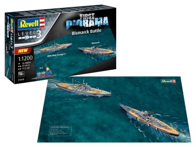 REVELL 05668 1:1200 First Diorama Set - Bismarck Battle