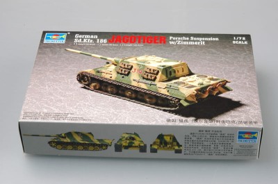 TRUMPETER 07294 1:72 German Sd.Kfz 186 Jagdtiger (Porsche gear) w/ Zimmerit