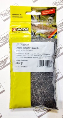 NOCH 09163 PROFI Ballast 250g - Granit szary (kamienie)