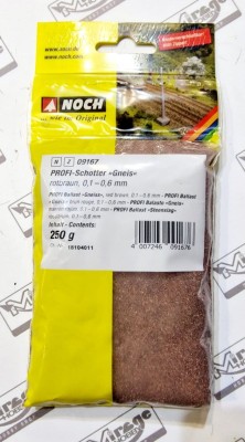NOCH 09167 PROFI Ballast 250g - "Gnejs" reddish-brown (kamienie)