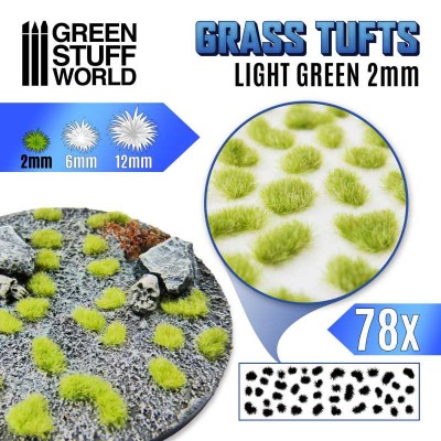 GSW 10978 Grass TUFTS 2mm - Light Green (trawki samoprzylepne)