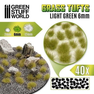 GSW 10662 Grass TUFTS 6mm - Light Green (trawki samoprzylepne)
