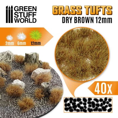 GSW 1623 Grass TUFTS 12mm - Dry Brown (trawki samoprzylepne)