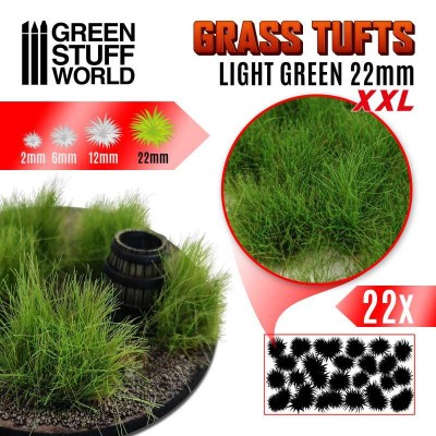 GSW 11452 Grass TUFTS XXL 22mm - Light Green (trawki samoprzylepne)