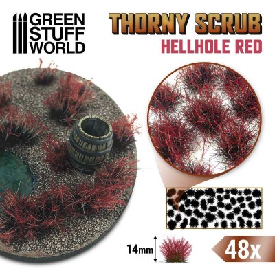 GSW 11505 Thorny Scrubs TUFTS 14mm - Hellhole Red (trawki samoprzylepne) 