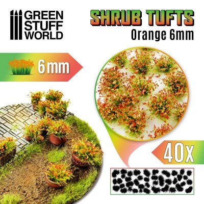 GSW 10745 Shrubs TUFTS 6mm - Orange (trawki samoprzylepne) 