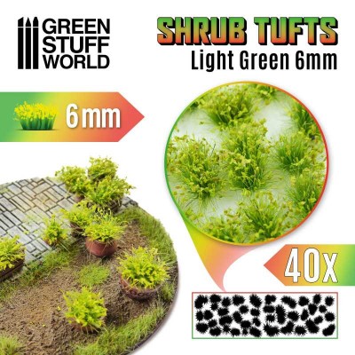 GSW 1305 Shrubs TUFTS 6mm - Light Green (trawki samoprzylepne) 