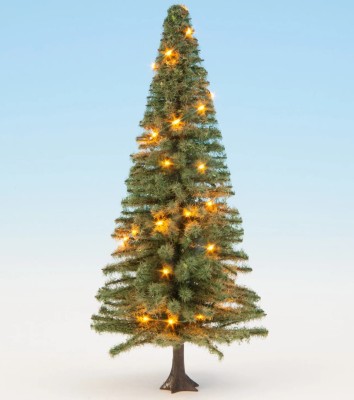 NOCH 22131 Drzewko Choinka podświetlana 12cm zielona (z diodami LED)
