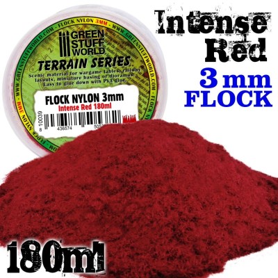 GSW 10039 FLOCK NYLON 3mm INTENSE RED  180ml