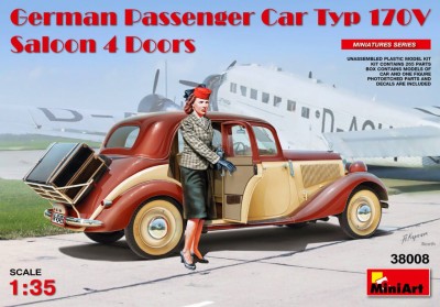 MINIART 38008 1:35 German Passenger Car Typ 170V Saloon 4 doors