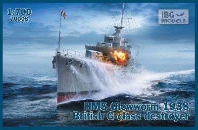 IBG 70008 1:700 HMS Glowworm 1938 British G-class Destroyer