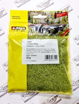 NOCH 07342 POSYPKA GĄBKOWA 5mm 15g MEDIUM GREEN