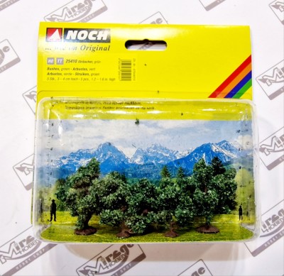 NOCH 25410 Zestaw Drzewek Krzewy Zielone [SET 5pcs] (3-4cm)