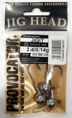 GŁÓWKA JIGOWA PROVOCATOR hak nr 4/0 waga 14g opak. 3szt