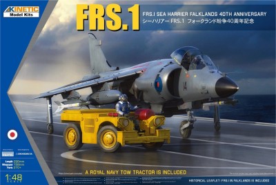 KINETIC 48138 1:48 FRS.1 Sea Harrier Falklands 40th Anniversary with a Royal Navy Tow Tractor