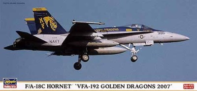 HASEGAWA 00869 1:72 F/A-18C Hornet VFA-192 Golden Dragons 2007