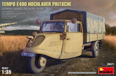 MINIART 35371 1:35 Tempo E400 Hochlader Pritsche. German 3-wheel Delivery Truck