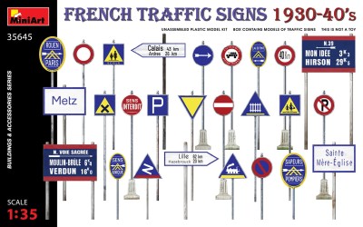 MINIART 35645 1:35 French Traffic Signs 1930-40's
