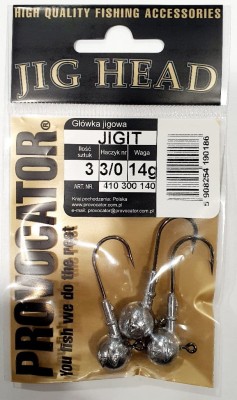 GŁÓWKA JIGOWA PROVOCATOR hak nr 3/0 waga 14g opak. 3szt
