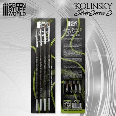 GSW 12057 PĘDZLE SILVER SERIES Kolinsky Brush Set (Serie-S)
