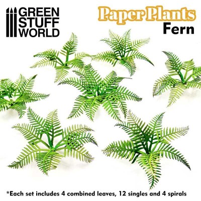 GSW 10363 Paper Plants - Fern \\ paproć (rośliny papierowe)