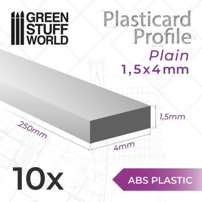GSW 9122 ABS Plasticard - Profile PLAIN 4mm (op. 10szt) 