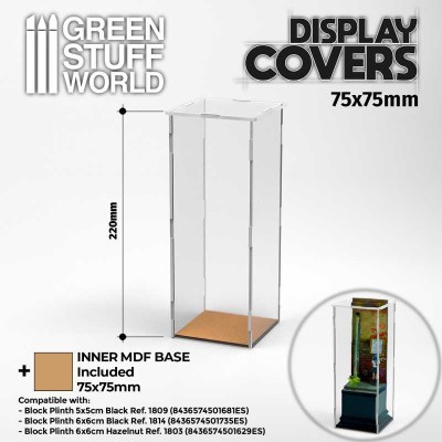 GSW 11198 Acrylic Display Covers 75x75mm (22cm high) (gablotka) 
