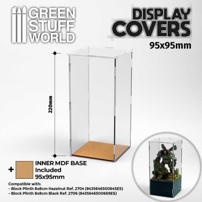 GSW 11199 Acrylic Display Covers 95x95mm (22cm high) (gablotka) 