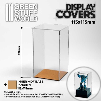 GSW 11200 Acrylic Display Covers 115x115mm (22cm high) (gablotka) 