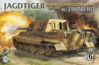 TAKOM 8012 1:35 Jagdtiger Porsche Production Type w/Zimmerit Sd.Kfz.186