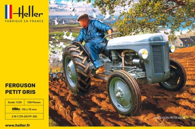 HELLER 81401 1:24 Tractor Ferguson Petit Gris