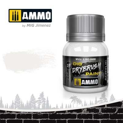 AMMO 0600 DRYBRUSH Paint - White 40ml