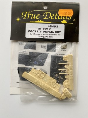 TRUE DETAILS 48493 1:48 BF 109F HASEGAWA