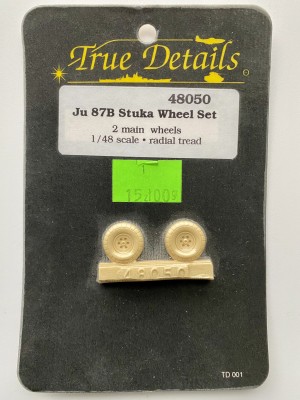 TRUE DETAILS 48050 1:48 Ju 87B STUKA Wheel Set