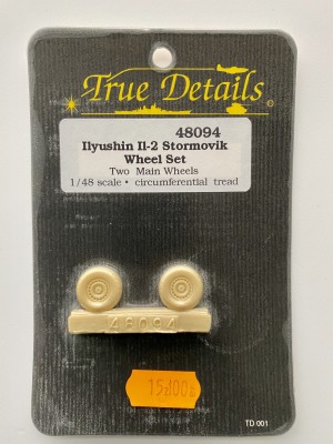 TRUE DETAILS 48094 1:48 Ilyushin Il-2 Stormovik Wheel Set
