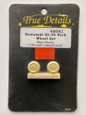 TRUE DETAILS 48081 1:48 Kawasaki Ki45 NICK Wheel Set