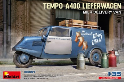 MINIART 38057 1:35 Tempo A400 Lieferwagen Milk Delivery Van